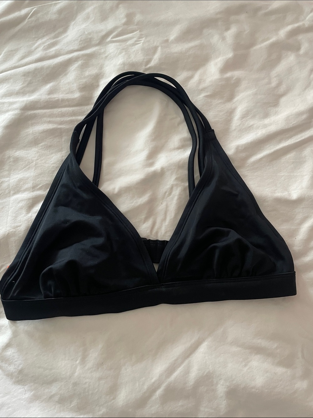 Joe Fresh Black Strappy Triangle Bikini Top